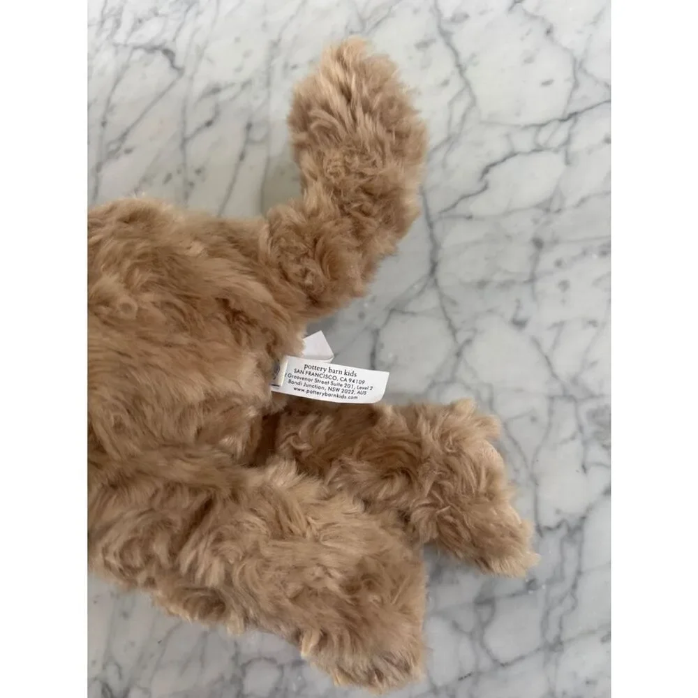 Pottery Barn Kids Labradoodle Plush Tan Puppy Dog Toy Medium Soft Cuddly Pet